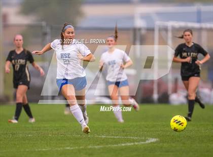 Thumbnail 2 in Noblesville vs Hamilton Southeastern (IHSAA Sectional 8 semi-final playoff) photogallery.