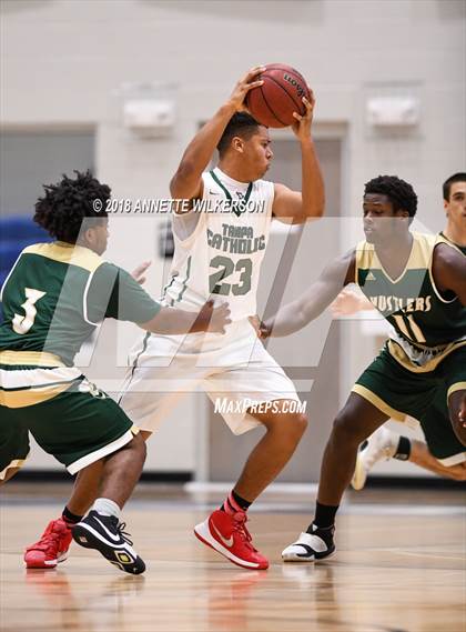 Thumbnail 2 in Tampa Catholic vs. Melbourne Central Catholic (First Academy Shootout) photogallery.