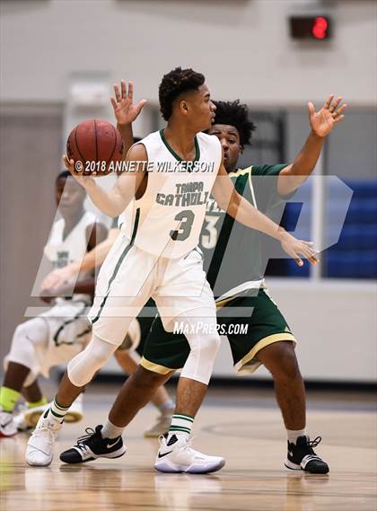 Thumbnail 3 in Tampa Catholic vs. Melbourne Central Catholic (First Academy Shootout) photogallery.