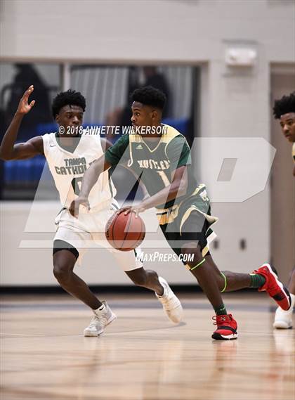 Thumbnail 2 in Tampa Catholic vs. Melbourne Central Catholic (First Academy Shootout) photogallery.