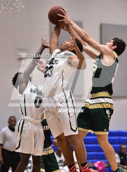 Thumbnail 1 in Tampa Catholic vs. Melbourne Central Catholic (First Academy Shootout) photogallery.