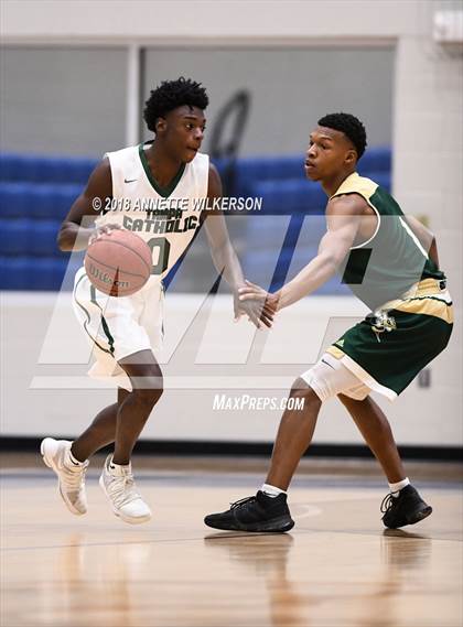 Thumbnail 2 in Tampa Catholic vs. Melbourne Central Catholic (First Academy Shootout) photogallery.