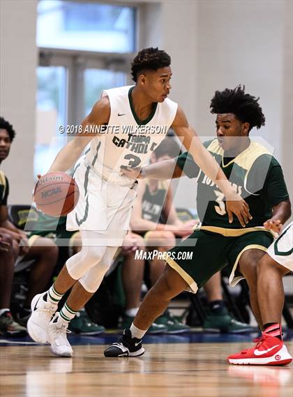 Thumbnail 1 in Tampa Catholic vs. Melbourne Central Catholic (First Academy Shootout) photogallery.