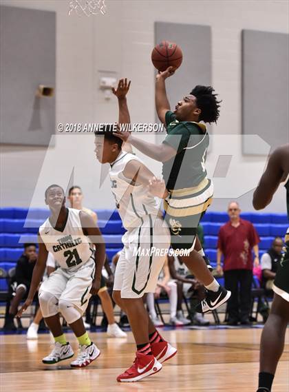 Thumbnail 1 in Tampa Catholic vs. Melbourne Central Catholic (First Academy Shootout) photogallery.