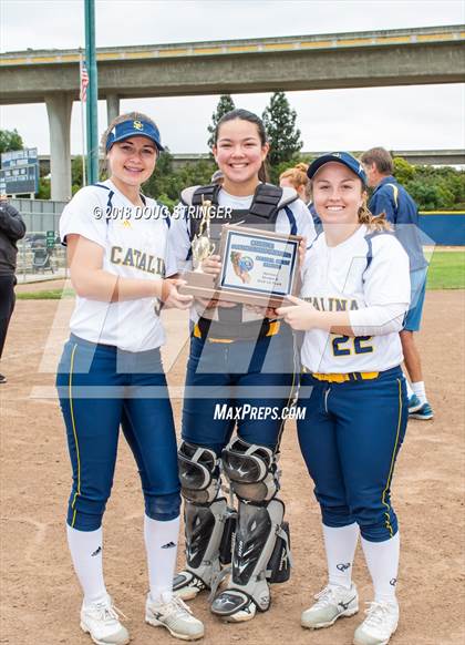 Thumbnail 2 in CCS Division II Softball Championship (Carmel vs. Santa Catalina) photogallery.