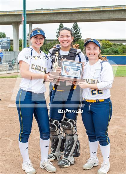 Thumbnail 2 in CCS Division II Softball Championship (Carmel vs. Santa Catalina) photogallery.