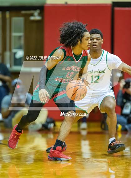Thumbnail 3 in Cathedral vs. Lawrence North (IHSAA 4A Sectional Final) photogallery.