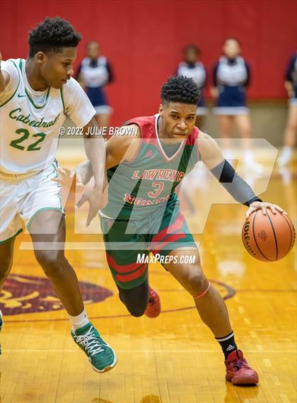 Thumbnail 2 in Cathedral vs. Lawrence North (IHSAA 4A Sectional Final) photogallery.