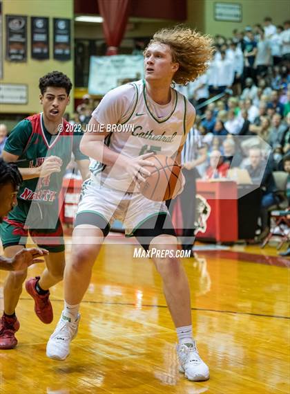 Thumbnail 3 in Cathedral vs. Lawrence North (IHSAA 4A Sectional Final) photogallery.