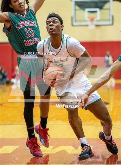 Thumbnail 2 in Cathedral vs. Lawrence North (IHSAA 4A Sectional Final) photogallery.