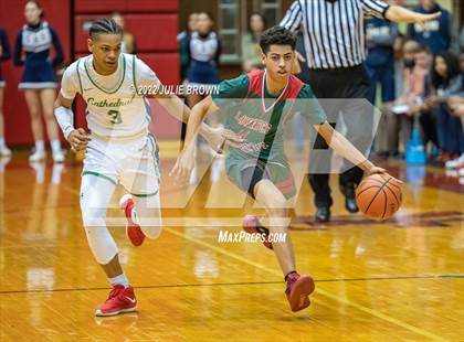 Thumbnail 2 in Cathedral vs. Lawrence North (IHSAA 4A Sectional Final) photogallery.