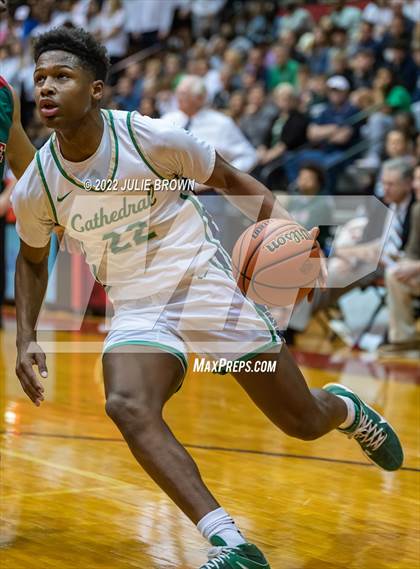 Thumbnail 1 in Cathedral vs. Lawrence North (IHSAA 4A Sectional Final) photogallery.