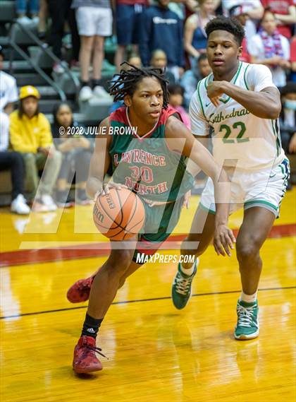 Thumbnail 1 in Cathedral vs. Lawrence North (IHSAA 4A Sectional Final) photogallery.