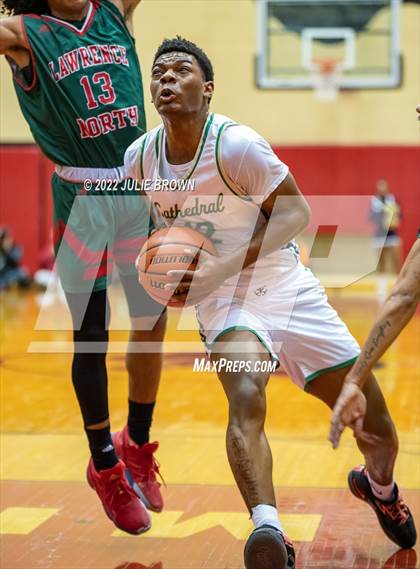 Thumbnail 3 in Cathedral vs. Lawrence North (IHSAA 4A Sectional Final) photogallery.