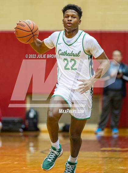 Thumbnail 1 in Cathedral vs. Lawrence North (IHSAA 4A Sectional Final) photogallery.