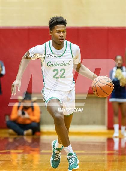 Thumbnail 2 in Cathedral vs. Lawrence North (IHSAA 4A Sectional Final) photogallery.