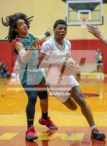 Thumbnail 1 in Cathedral vs. Lawrence North (IHSAA 4A Sectional Final) photogallery.