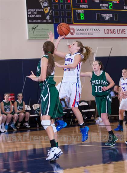 Thumbnail 2 in Hockaday vs Trinity Christian (Lady Lion Invitational Tournament) photogallery.