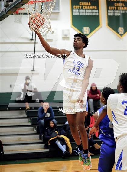 Thumbnail 1 in Lee Academy vs. Covenant College Prep (Gotham Hoops Showcase) photogallery.