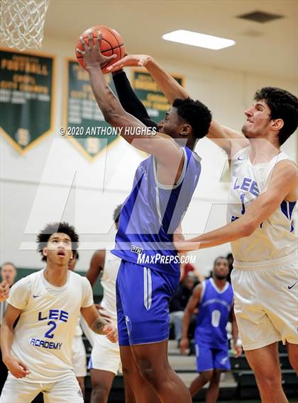 Thumbnail 1 in Lee Academy vs. Covenant College Prep (Gotham Hoops Showcase) photogallery.