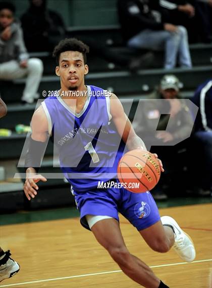Thumbnail 2 in Lee Academy vs. Covenant College Prep (Gotham Hoops Showcase) photogallery.