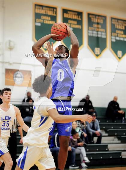 Thumbnail 1 in Lee Academy vs. Covenant College Prep (Gotham Hoops Showcase) photogallery.