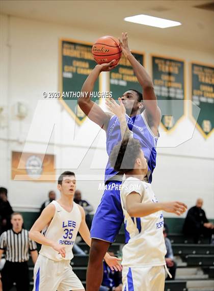 Thumbnail 2 in Lee Academy vs. Covenant College Prep (Gotham Hoops Showcase) photogallery.