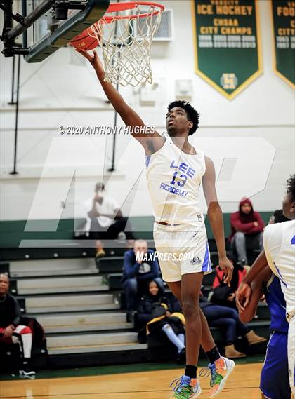 Thumbnail 2 in Lee Academy vs. Covenant College Prep (Gotham Hoops Showcase) photogallery.