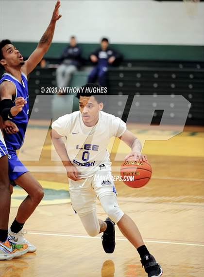 Thumbnail 2 in Lee Academy vs. Covenant College Prep (Gotham Hoops Showcase) photogallery.