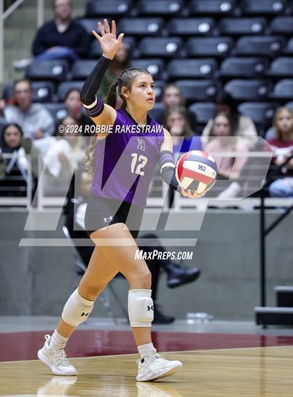Thumbnail 3 in Neches vs. Harrold (UIL 1A Volleyball Final) photogallery.