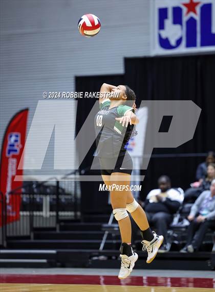Thumbnail 2 in Neches vs. Harrold (UIL 1A Volleyball Final) photogallery.