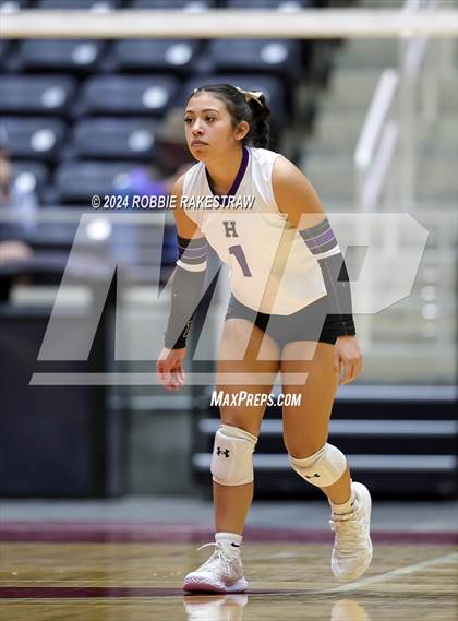 Thumbnail 2 in Neches vs. Harrold (UIL 1A Volleyball Final) photogallery.