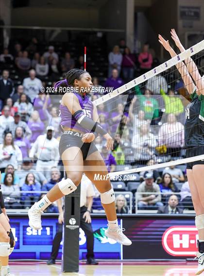 Thumbnail 1 in Neches vs. Harrold (UIL 1A Volleyball Final) photogallery.