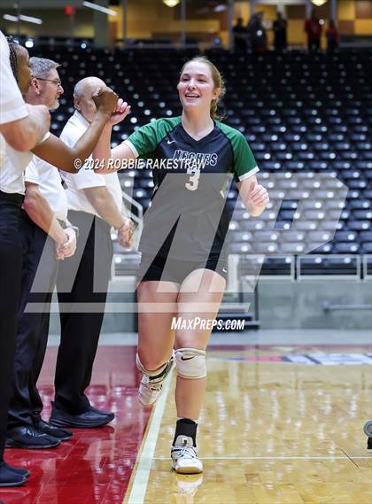Thumbnail 3 in Neches vs. Harrold (UIL 1A Volleyball Final) photogallery.