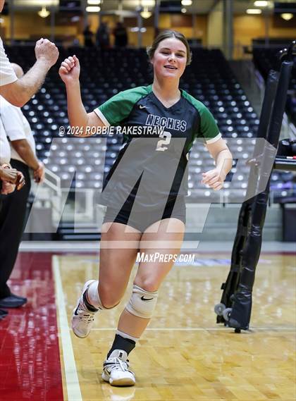 Thumbnail 3 in Neches vs. Harrold (UIL 1A Volleyball Final) photogallery.