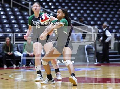 Thumbnail 2 in Neches vs. Harrold (UIL 1A Volleyball Final) photogallery.