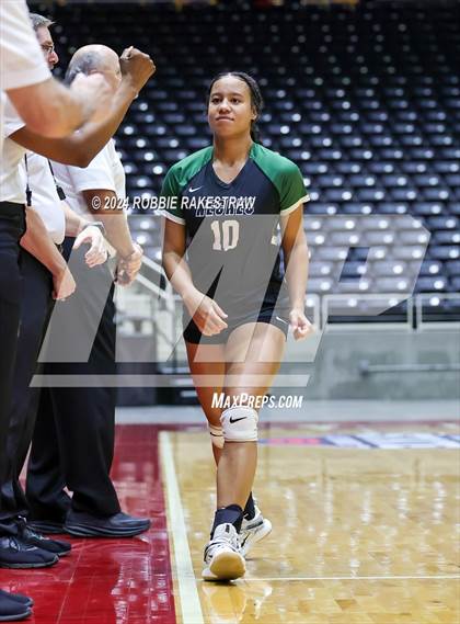 Thumbnail 2 in Neches vs. Harrold (UIL 1A Volleyball Final) photogallery.