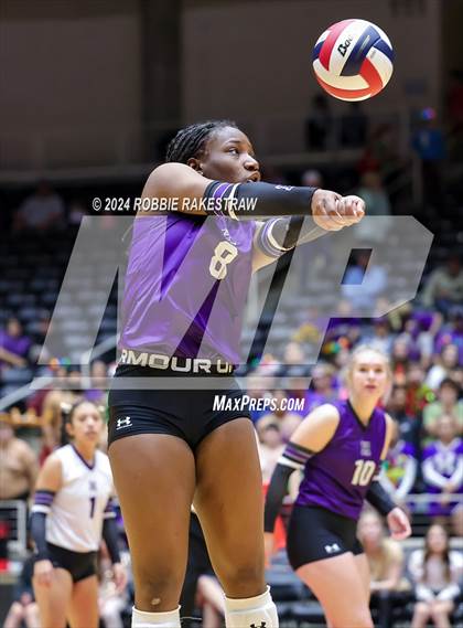 Thumbnail 3 in Neches vs. Harrold (UIL 1A Volleyball Final) photogallery.