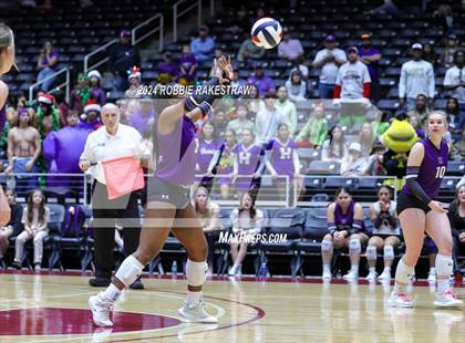 Thumbnail 3 in Neches vs. Harrold (UIL 1A Volleyball Final) photogallery.