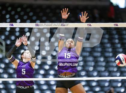 Thumbnail 3 in Neches vs. Harrold (UIL 1A Volleyball Final) photogallery.
