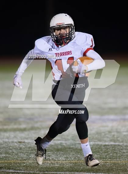 Thumbnail 3 in Morrisville-Eaton vs Pembroke (NYSPHSAA Regional Final 8-Man) photogallery.