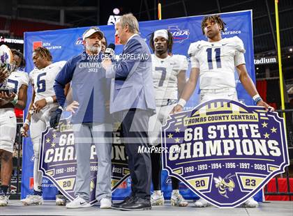 Thumbnail 1 in Thomas County Central vs. Woodward Academy (GHSA 6A Championship) photogallery.