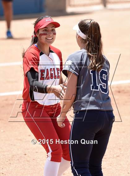 Thumbnail 2 in Academy of Careers & Exploration vs. Rolling Hills Prep (CIF SS D7 Final) photogallery.