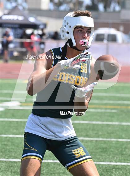 Thumbnail 3 in St. John Bosco vs. Edison (Battle At The Beach) photogallery.