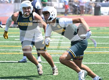 Thumbnail 2 in St. John Bosco vs. Edison (Battle At The Beach) photogallery.