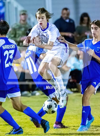 Thumbnail 3 in Village Christian Academy vs Fayetteville Christian (SAC Tournament Final) photogallery.