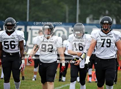 Thumbnail 2 in Canada Prep Football Academy (St. Catharines, Ontario) @ Mater Dei Prep photogallery.