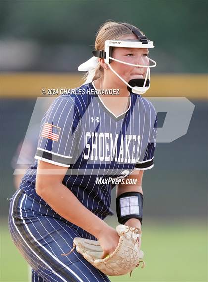 Thumbnail 1 in Shoemaker @ A&M Consolidated (UIL 5A Softball Region III Bi-District Playoff) photogallery.