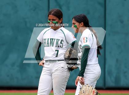 Thumbnail 3 in Melissa vs. Harlingen South (UIL 5A Softball Final) photogallery.