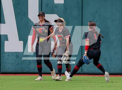 Thumbnail 2 in Melissa vs. Harlingen South (UIL 5A Softball Final) photogallery.
